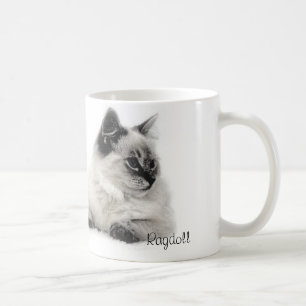 ragdoll skissar muggen kaffemugg