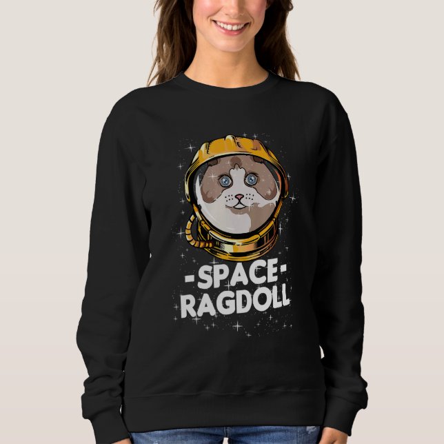 Ragdoll Space Astronaut Cat Mamma T Shirt (Framsida)