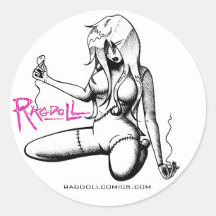 Ragdoll Sticker Runt Klistermärke