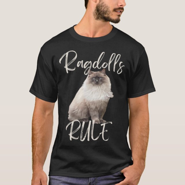 Ragdolls Rule Ragdoll Cat Owner T Shirt (Framsida)