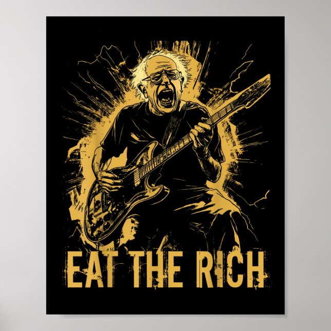 Rage against Oligarchy Bernie Sanders Fight Protes Poster (Framsidan)