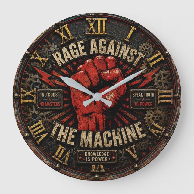 Rage Against the Machine Protest Art  Stor Klocka (Framsida)