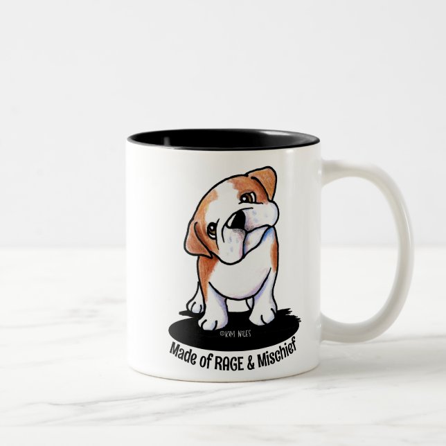 Rage and MisChief Bulldog Två-Tonad Mugg (Höger)