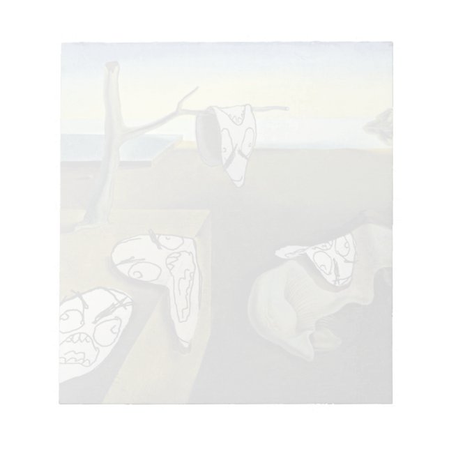 Rage Ansikte Meme Ansikte Tecknad Art Painting Anteckningsblock (Framsida)