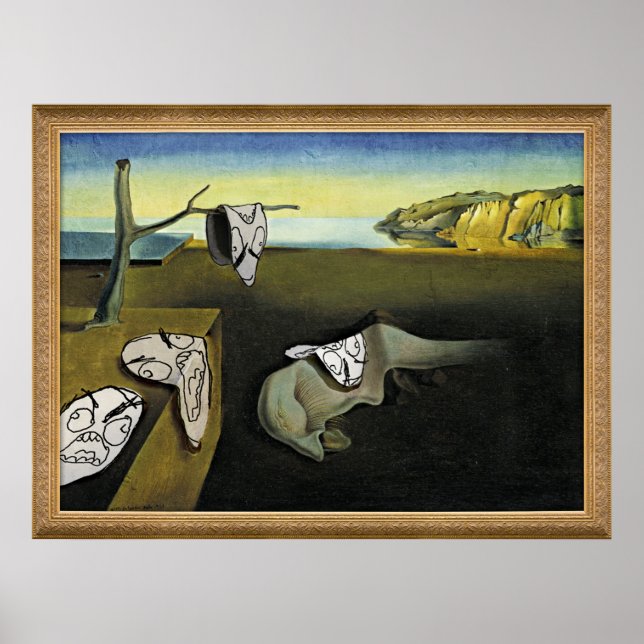 Rage Ansikte Meme Ansikte Tecknad Art Painting Poster (Framsidan)