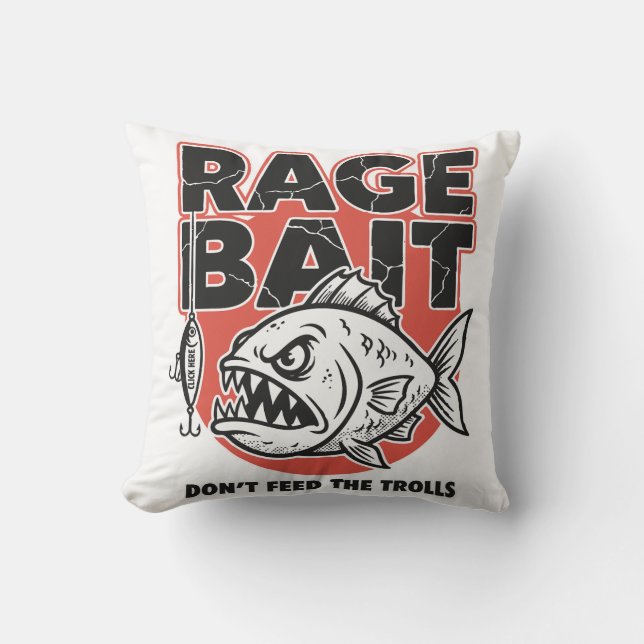 Rage Bait, Don’t Feed The Trolls Kudde (Framsida)