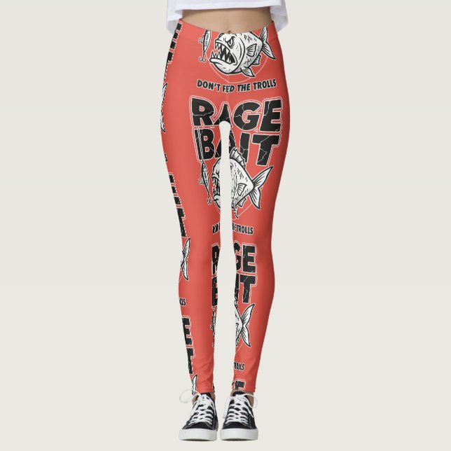 Rage Bait, Don’t Feed The Trolls Leggings (Framsida)