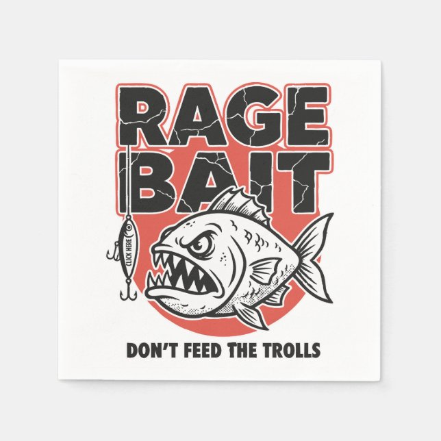 Rage Bait, Don’t Feed The Trolls Pappersservett (Framsidan)