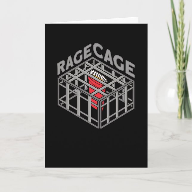 Rage Cage Drink Alcohol Party Drinking Game Kort (Framsida)