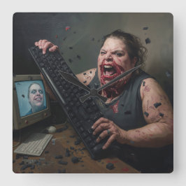 Rage Error: Systemfel - Ctrl Alt Delirium Fyrkantig Klocka