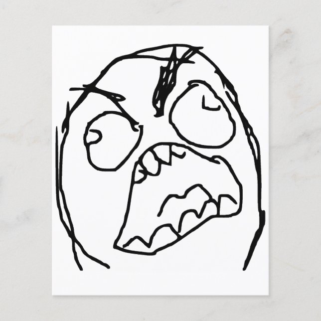 Rage Guy Arg Fuu Fuu Rage Ansikte Meme (Framsida)