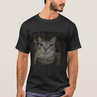 Rage konsumerar mig Cat Fånig Staring Cat Funny C T Shirt
