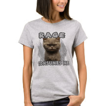 Rage konsumerar mig Cat Shirt, Lustigt Cat