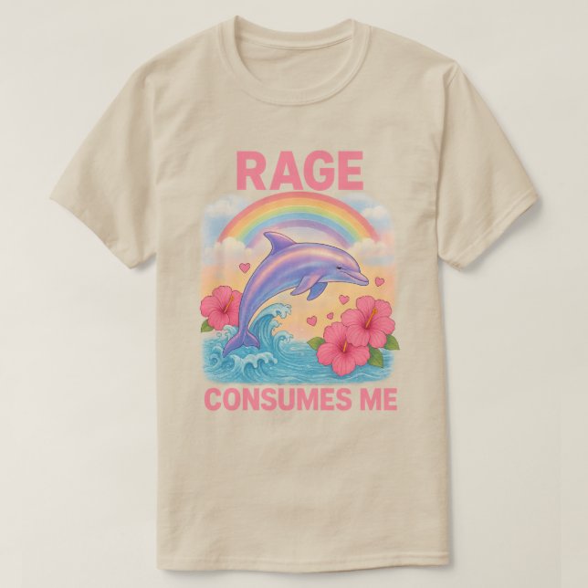 Rage konsumerar mig delfin t shirt (Design framsida)