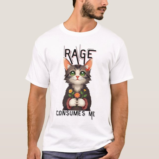 Rage konsumerar mig matblomma t shirt (Framsida)