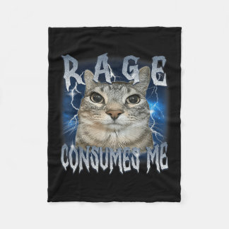 Rage konsumerar mig Vintage för katt-nota Fleecefilt