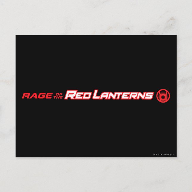 Rage of the Red Lanterns Vykort (Framsida)