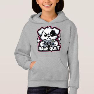 Rage Quit Gaming Hund T-shirt - Roligt Gamer Prese