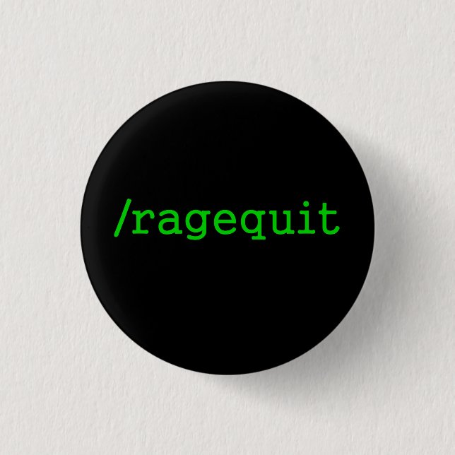 Ragequit Gamer Knapp (Framsida)