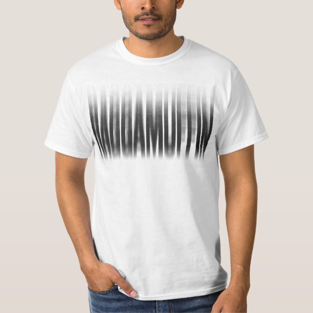 Raggamuffin Bludda Effect Typografi Reggae T Shirt (Framsida)