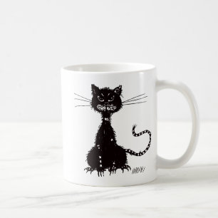 Ragged Evil Black Cat Kaffemugg