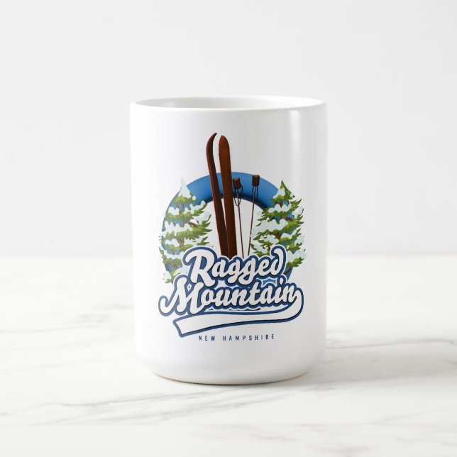 Ragged Mountain New Hampshire skid logotyp Kaffemugg (Center)
