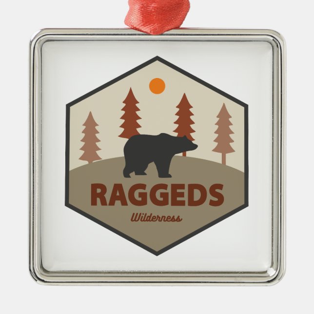 Raggeds Wilderness Colorado Bear Julgransprydnad Metall (Framsidan)