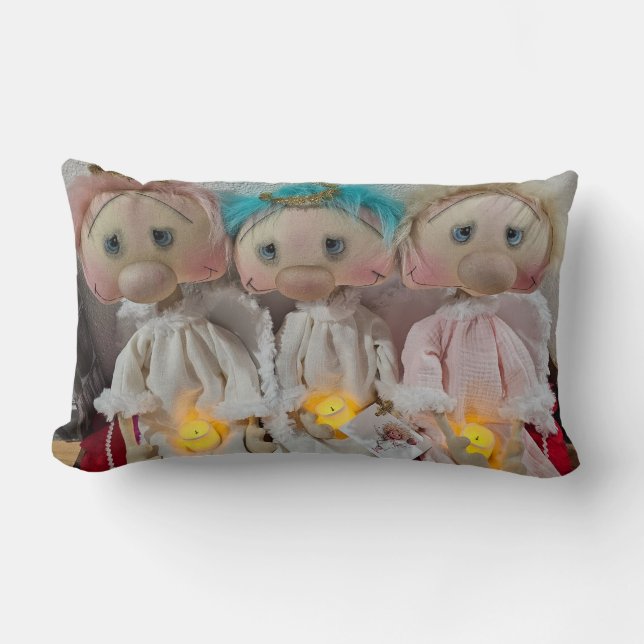 Raggedy Angels Välgång Lumbarkudde (Framsida)
