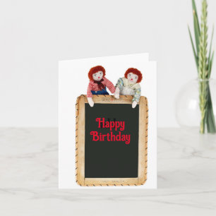 Raggedy Ann & Andy Card på skrivbordet gör det möj Kort