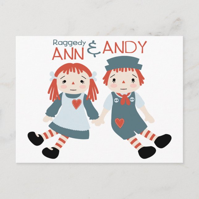 Raggedy Ann & Andy Vykort (Framsida)