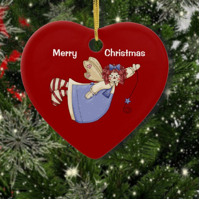Raggedy Ann Angel Heart Ornament (Skapare uppladdad)