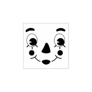 Raggedy Ann Doll Ansikte Stämpel