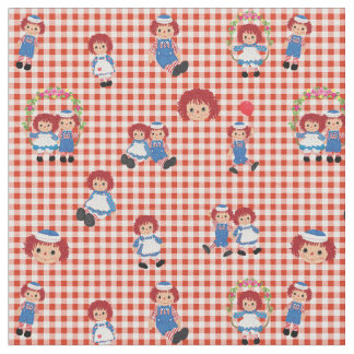 Raggedy Ann och Andy på Red Gingham Tyg