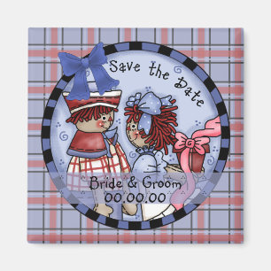 Raggedy Ann och Andy Spara-the-Date Magnet