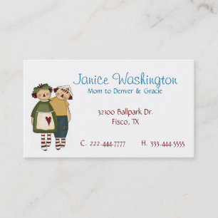Raggedy Dolls Anpassningsbar Mamma Card