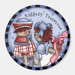 Raggedy Treasures Land Annie och Andy Magnet