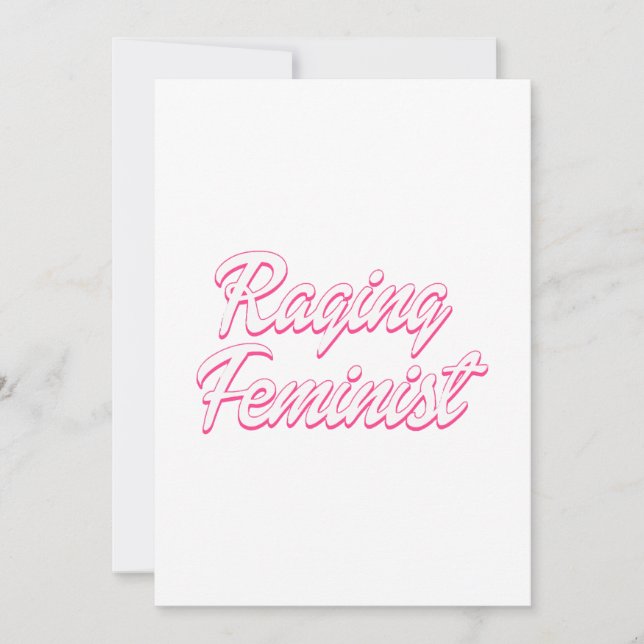 Raging Feminist Doll Inbjudningar (Framsida)