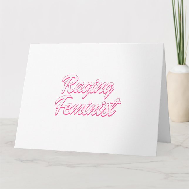 Raging Feminist Doll Kort (Framsida)