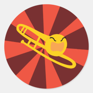 Raging Trombone Runt Klistermärke