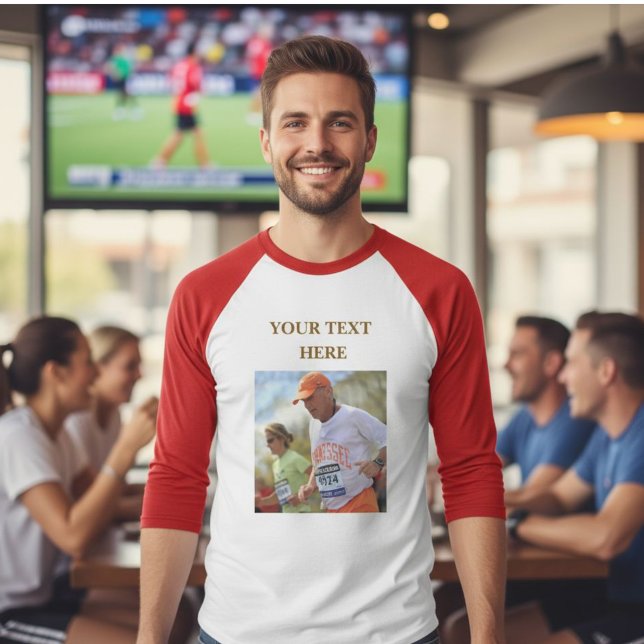 Raglan Baseball T-Shirt, Custom Text, photo T Shirt (Skapare uppladdad)