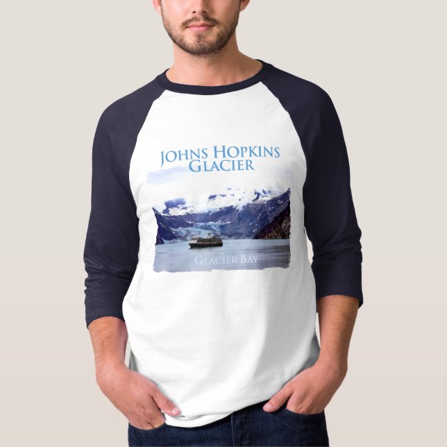 Raglan för sleeve för Johns Hopkins glaciär Tee Shirt (Framsida)