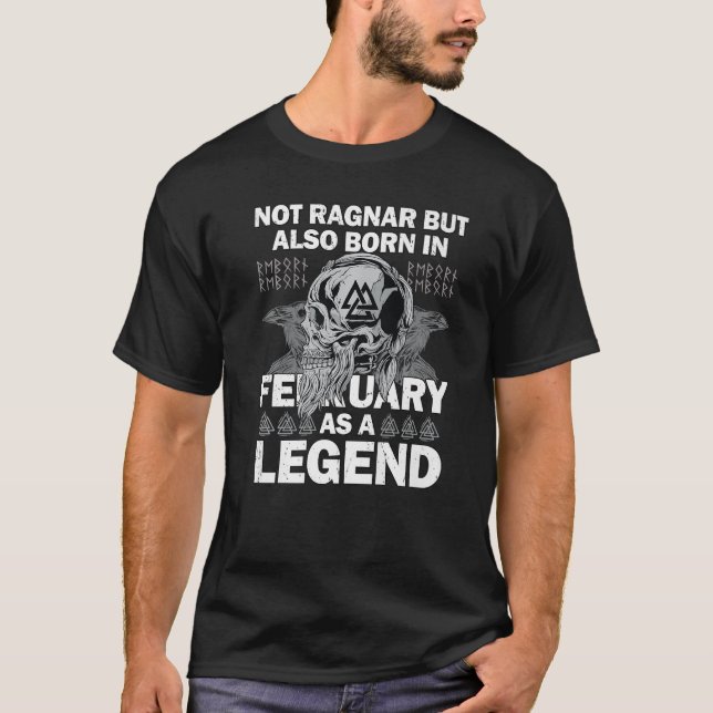 Ragnar februari Legend Valhalla Viking Pappa Premi T Shirt (Framsida)