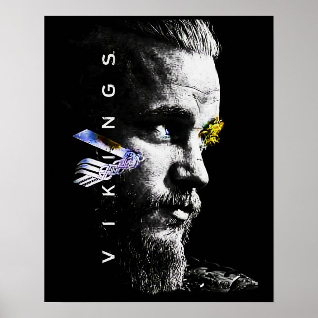 Ragnar Lothbrok Vikings Tv Series Poster (Framsidan)