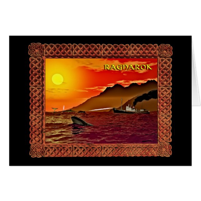 Ragnarok för valar hälsningskort (Framsidan Horizontal)