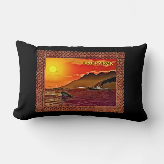 Ragnarok för valar lumbarkudde (Framsida)