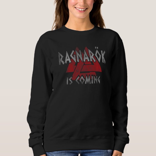 Ragnarök Kommer Valknut Viking Vikingar   T Shirt (Framsida)