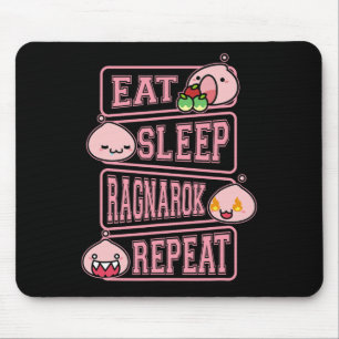 Ragnarok Poring Ät Sova Upprepa Gamer Meme T-Shirt Musmatta