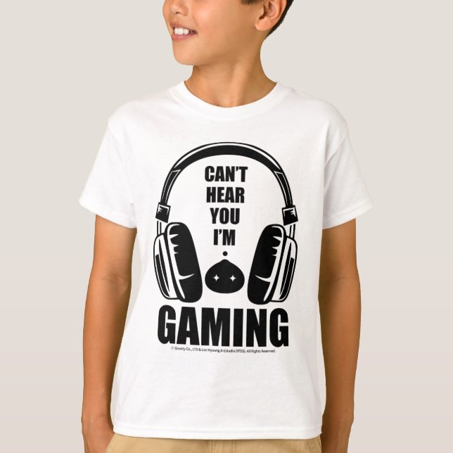 Ragnarok Poring Gamer Meme Tee – Can’t Hear You I’ (Framsida)