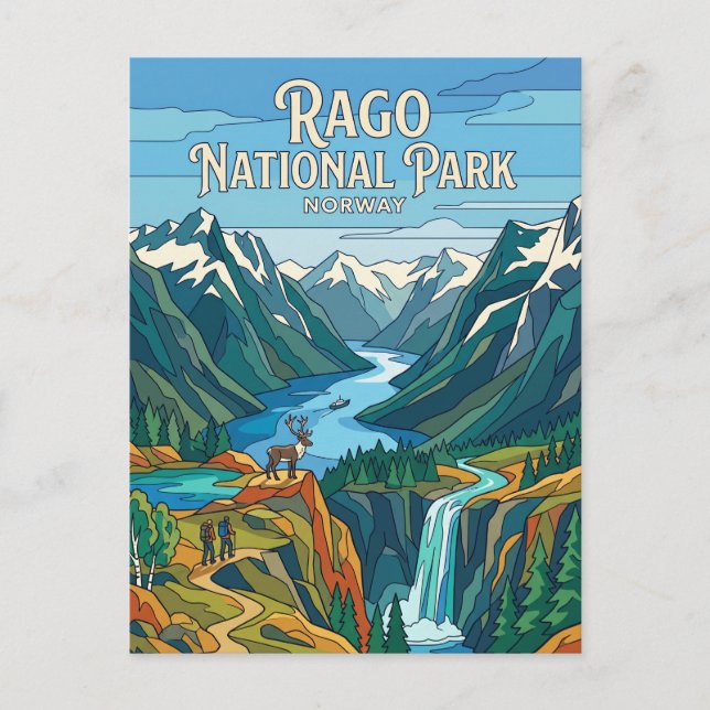 Rago nationalpark Norge Vykort (Framsida)