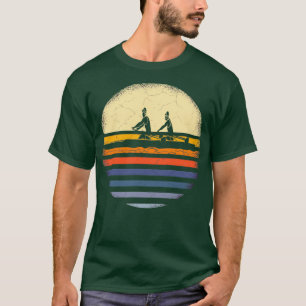 Rågregat av Vintage Färg Rowers Oars Coxswain Rowe T Shirt